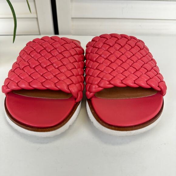 Gentle Souls by Kenneth Cole Coral Pink Lavern Lite Braided Slide Sandals Size 8 - Picture 4 of 9
